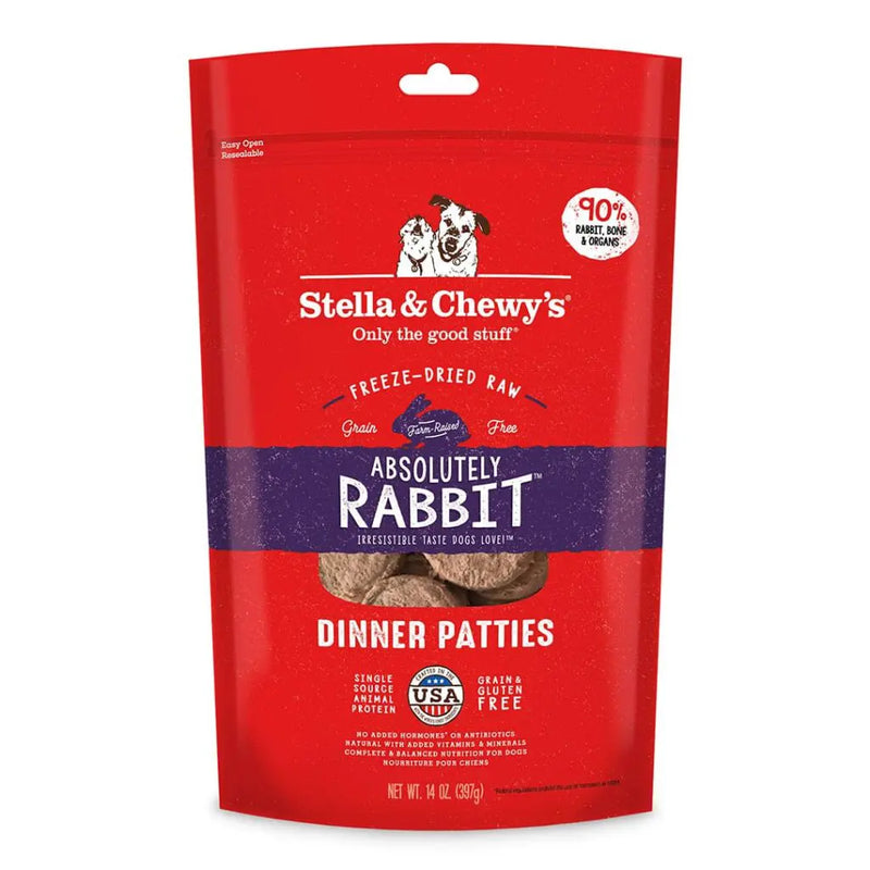 Stella & Chewy's Dog FD Dinner Patties Absolutely Rabbit 14 oz