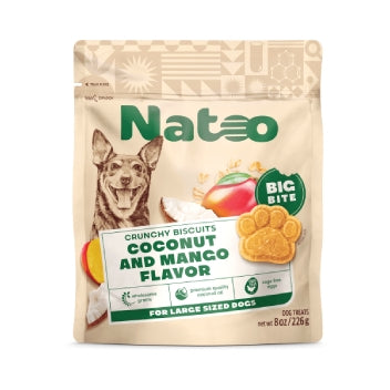 Natoo Crunchy Biscuits Coconut And Mango Flavor Large Sizes Dog