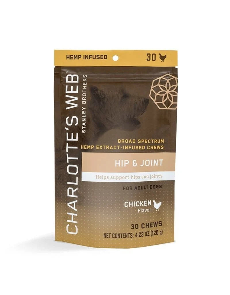 Charlotte's Web Hemp Chews | 2.5 mg Active CBD Hip & Joint Chews Chicken 30 ct