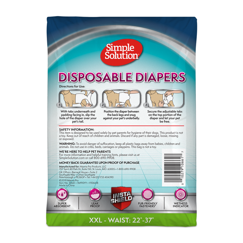 Simple Solution Disposable Female Dog Diapers