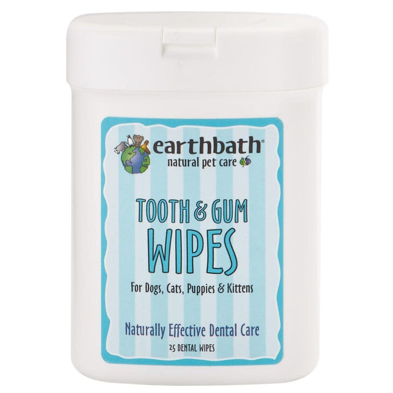 Earthbath Tooth & Gum Wipes for Dogs, Cats, Puppies, and Kittens