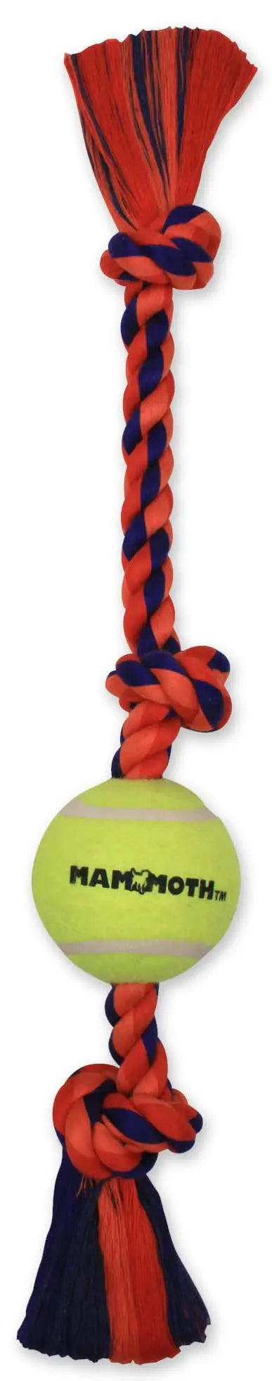 Medium 20″ Color 3 Knot Tug w/ 3″ Tennis Ball