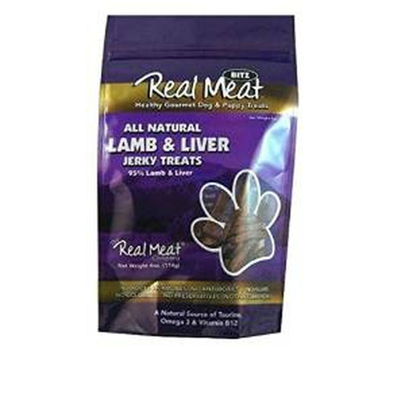 The Real Meat Company 4oz. Blitz 95% Lamb Liver Dog Jerky Treats