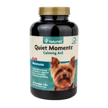 NaturVet Quiet Moments Dog Supplement Calming Aid - Melatonin