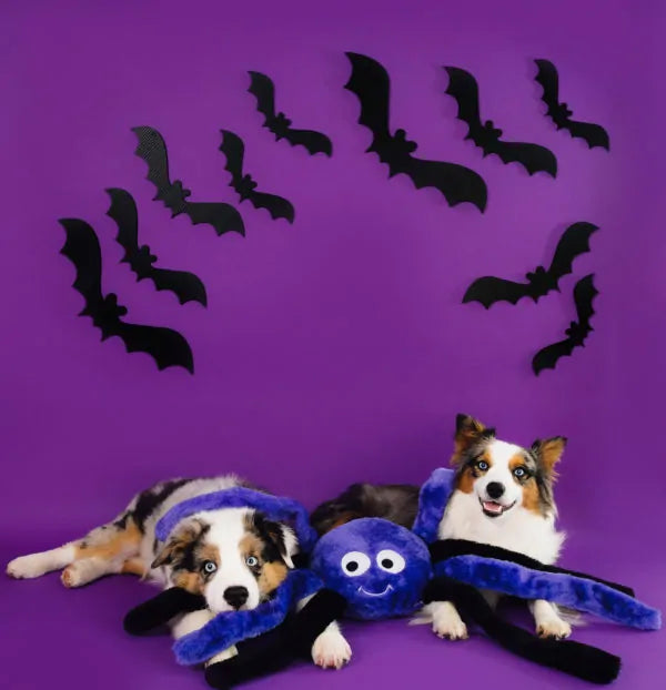 Zippy Paws Halloween Grunterz - Purple Spider