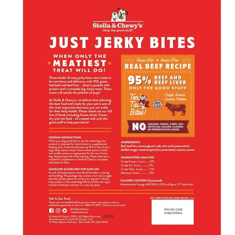 Stella & Chewys Just Jerky Bites Real Beef Recipe 6oz