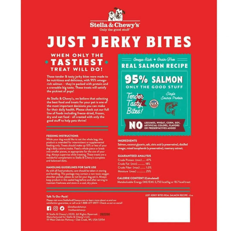 Stella & Chewy's Dog Treat Jerky Bites Salmon 6 oz