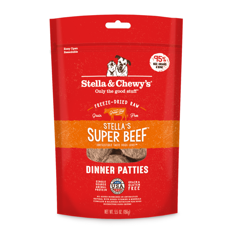 STELLA’S SUPER BEEF FREEZE-DRIED RAW DINNER PATTIES