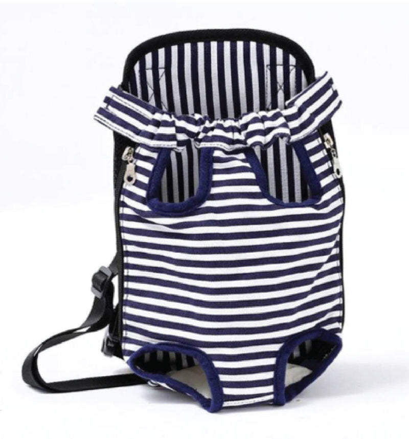 Pet Hands-Free Carrier Bag - Navy Stripe