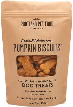 PORTLAND PET FOOD Grain & Gluten-Free Biscuit Dog Treats Pumpkin 5oz