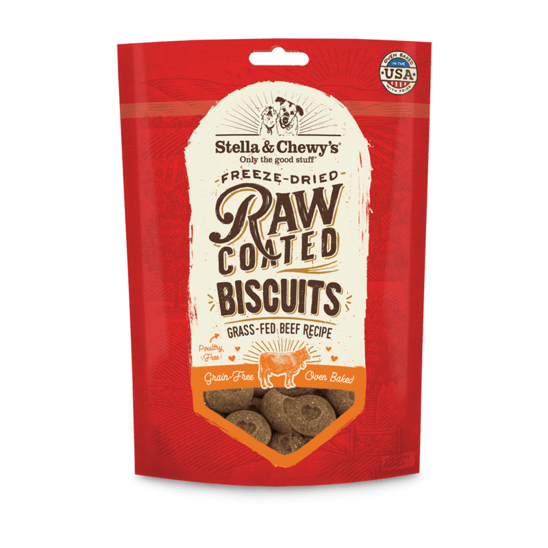 STELLA & CHEWY'S GRASS-FED BEEF RAW COATED BISCUITS