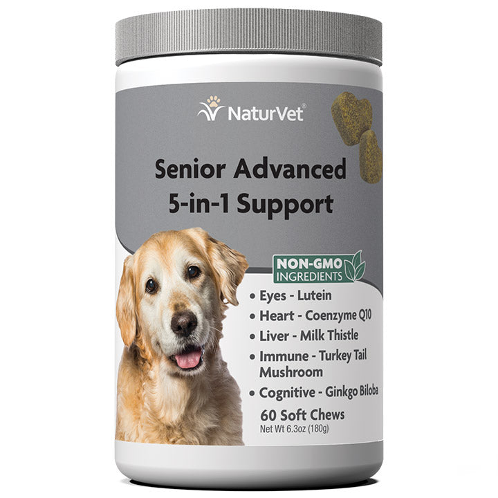 NaturVet Senior Advanced 5-in-1 Support Soft Chew 60ct