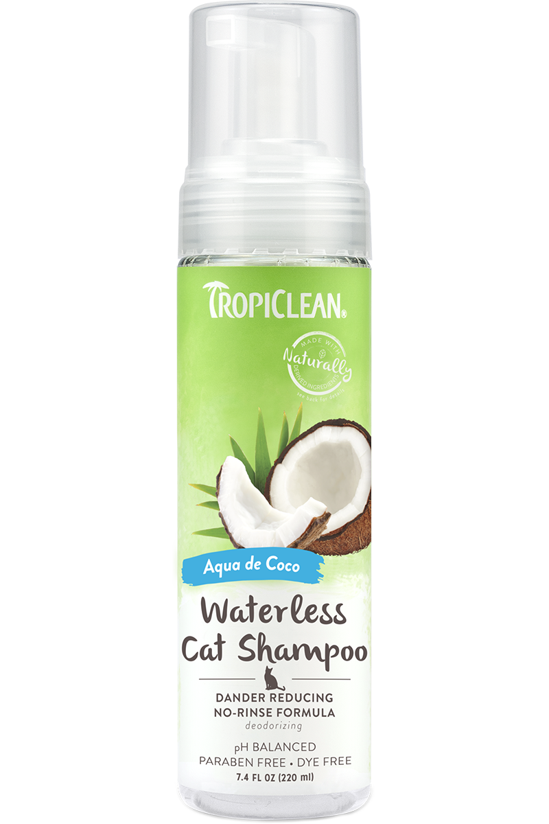 Tropiclean Cat Waterless Shampoo Dander Reducing 7.4 oz