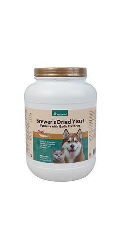 NaturVet Brewer's Dried Yeast with Garlic Powder Skin & Coat Supplement for Cats & Dogs