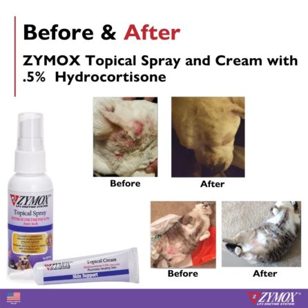 ZYMOX Topical Spray with 0.5% Hydrocortisone, Authentic Product Made in the USA