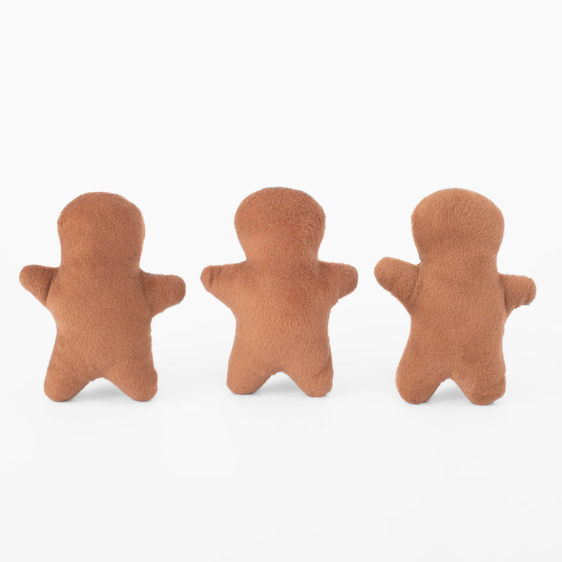 Zippy Paws Holiday Miniz 3-Pack Gingerbread Men