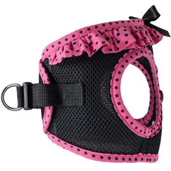 American River Choke Free Dog Harness - Hot Pink and Black Polka Dot