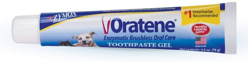 Zymox, Oratene Brushless Toothpaste Gel for Dogs and Cats, 2.5oz