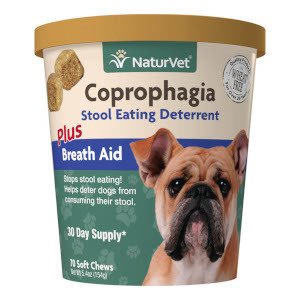 NaturVet Coprophagia Stool Eating Deterrent Soft Chews - Cup 70 ct