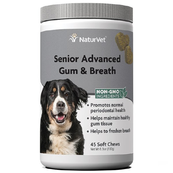 Naturvet Senior Advanced Gum & Breath Soft Chews Jar 45ct