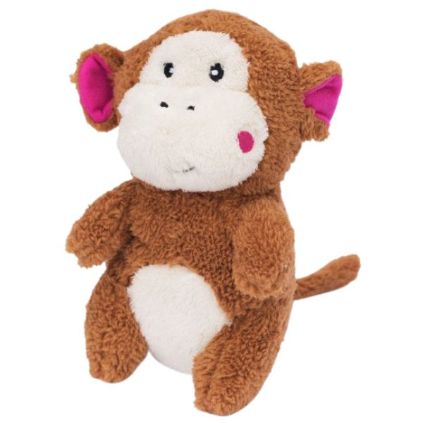 ZippyPaws Spencer The Crinkle Monkey Brown Dog Toy